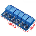 5v 12v 1 2 4 6 8 way relay module for arduino 1 2 4 6 8 channel relay module with optocoupler Relay Output In stock