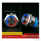 push button switch Two/three color, light metal 16 19 22mm self-locking/reset waterproof hotel doorbell customization latching