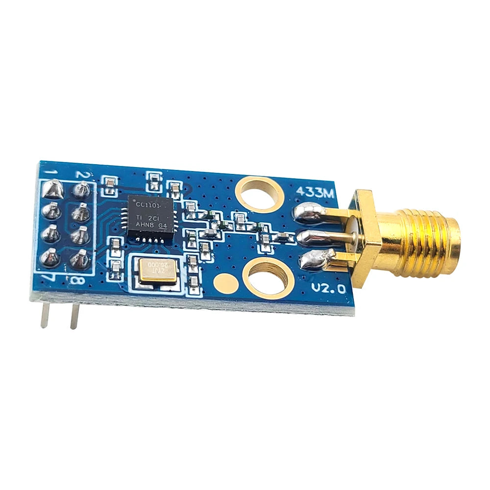 CC1101 Wireless Module 10Mbps Communication Rate 433M Data Transmission and Receiving Modules with SMA Antenna SPI Interface