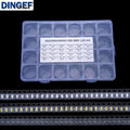 24Values 1200PCS 0805 1206 0402 0603 Red Yellow Blue Green White SMD LED Yellow Blue Green 0805 0402