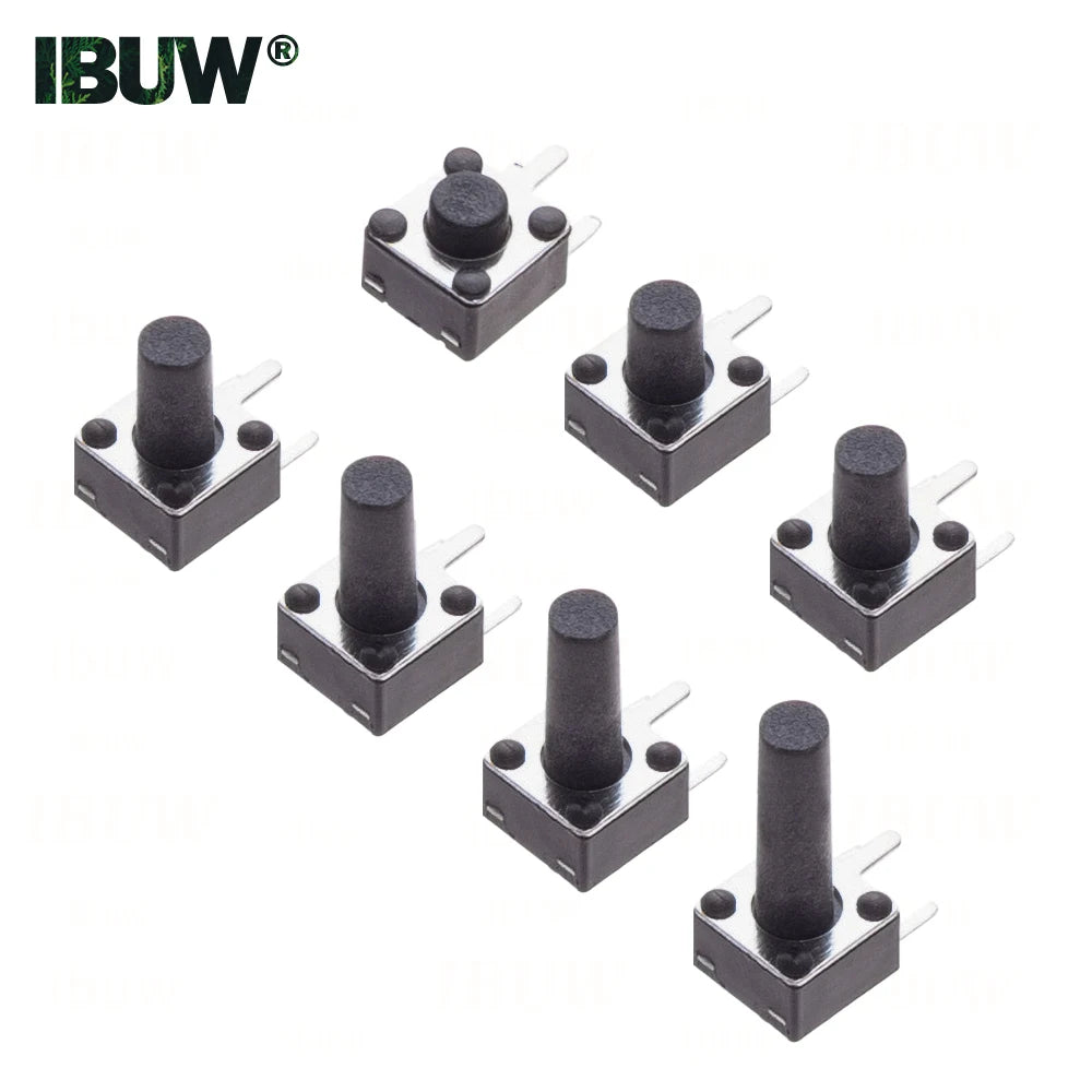 50PCS 4.5*4.5mm Momentary Tact Switch Push Button Switch  Micro Switch For TV/Home Use Button 4.5*4.5*3.8 3PIN 3 5 6 7 8 MM