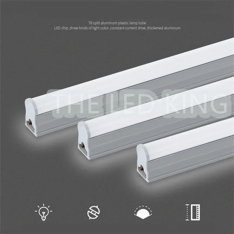180 Degree Bright LED Tube T5 Light AC220v 230v 60cm 10w 30CM 6W LED T8 Integrated Driver Fluorescent Lamp Bulb Cold Warm White