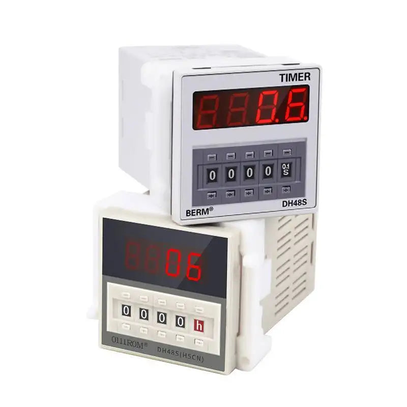 Digital Display Time Relay DH48S-2Z DH48S-1Z Timer 9999H With Base And Two-Year Warranty