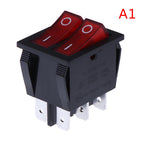 RK1-23 Oil Heater Switch ON/OFF  Rocker Switch 250V/16A With Double Buttons 1Pcs