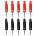 10Pcs 32A High Current Screw Type 4mm Banana Plugs Male Stackable Connector Speaker Cable Adapter 4mm High Current Banana Plugs