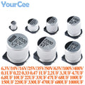 50pcs/10pcs SMD Electrolytic Capacitor Aluminum 6.3V 10V 16V 25V 35V 50V 63V 100V 400V 1UF 4.7UF 10UF 47UF 100UF 470 680 1000UF