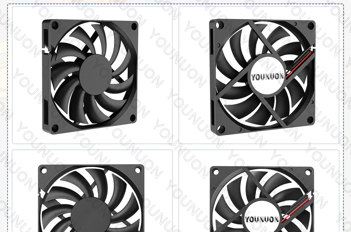 YOUNUON 80MM Fan 5V USB Fan 80x80x10mm 8cm DC 5V 12V 24V 8010 Fan Brushless Cooling Cooler PC Fan Computer Case  Fan Cooler