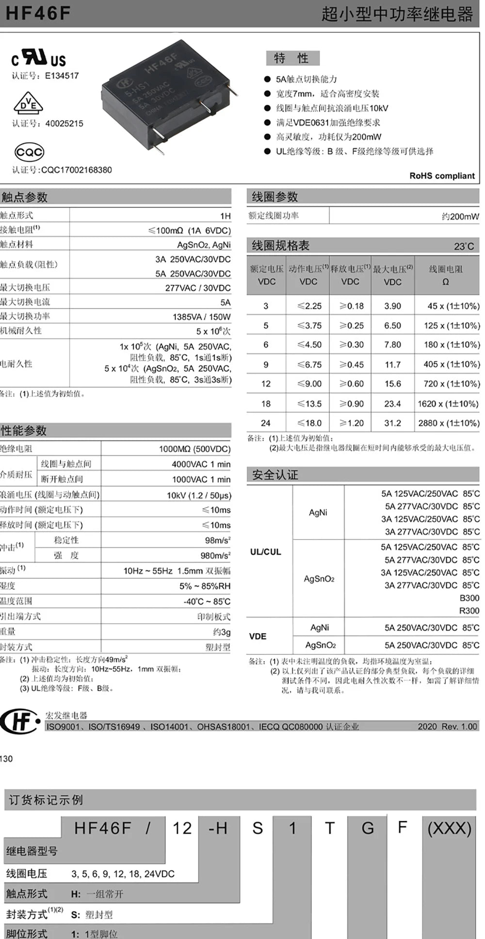 10PCS 30VDC Power Relays HF46F-005-HS1 HF46F-012-HS1 HF46F-024-HS1 5-HS1 12-HS1 24-HS1 5A 250VAC 4PIN 5V 12V 24V DC