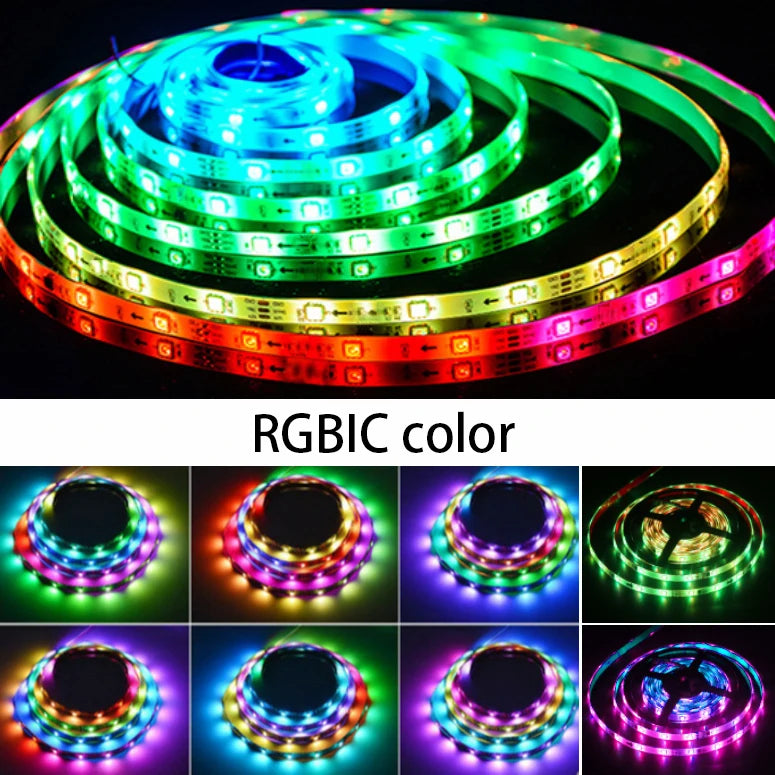 TUYA LED Strip Light Smart Wifi RGBIC Dreamcolor Ribbon Lighting USB 5V WS2812B Addressable Light Lamp Support Alexa Google