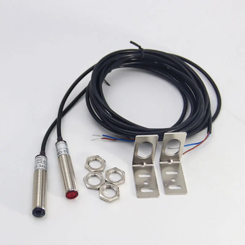 IP65 Waterproof Laser Photoelectric Switch M12 Laser Beam Sensor Detector 25m Distance NPN PNP Photoelectric Proximity Switch