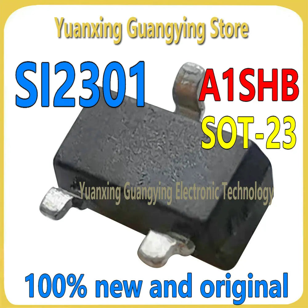 (50 Pieces) SI2301 SI230I A1SHB AISHB SOT-23 2.3A/20V P-channel MOSFET Field Effect Tube 100% Brand New and Original