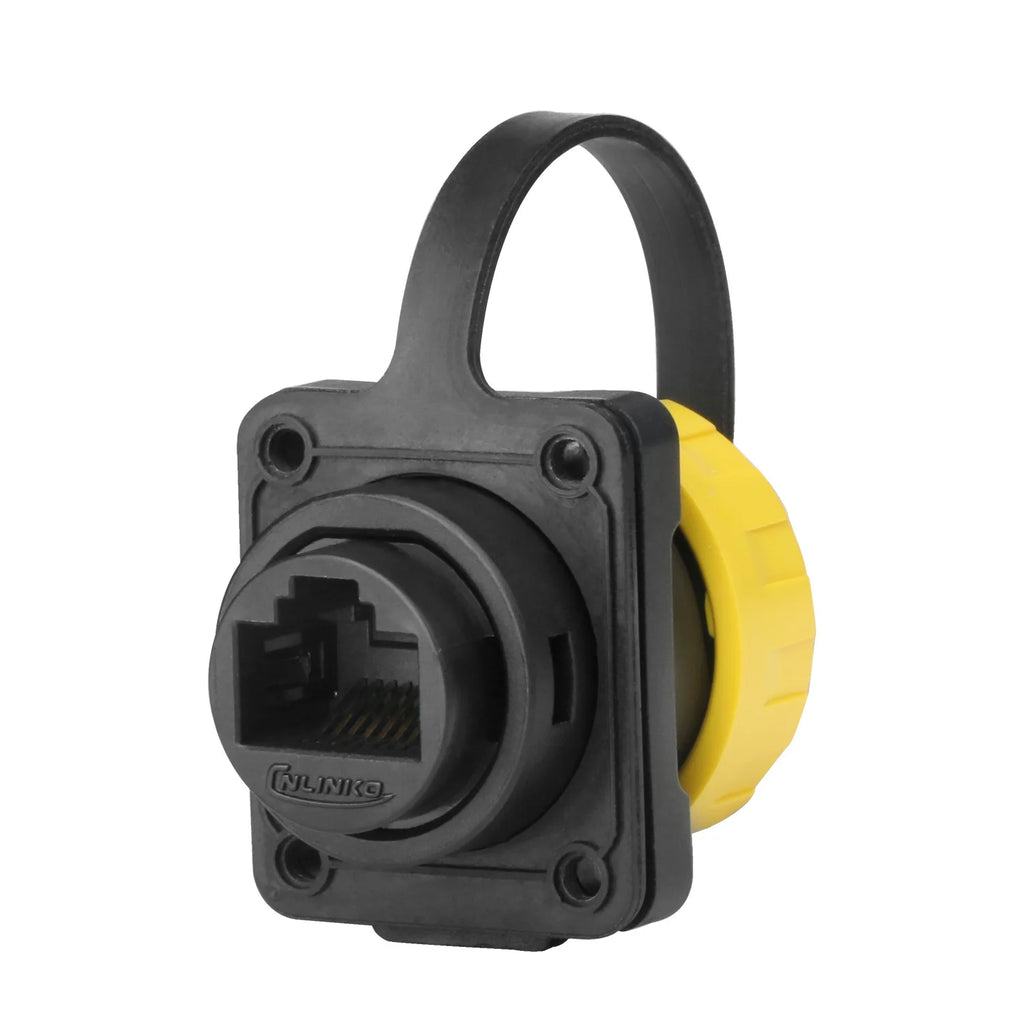 CNLINKO M20 PBT Plastic IP68 Waterproof RJ45 Cable Signal Connector YM20 CAT6 Panel Mount Socket Plug Network Ethernet Interface