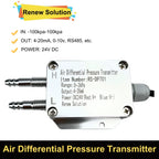 Air Gas Wind Pressure Differential Sensor Transmitter 4-20mA 0-10V 1-5V 0-5V RS485  -10Kpa -0-10Kpa Differential Pressure Meter