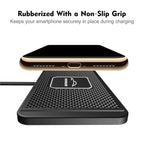 Wireless Charger Car Silicone Pad Stand For iPhone 17 16 14 13 12 Xiaomi Samsung Huawei Mobile Phone Fast Car Wireless Charging