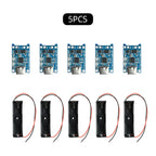 5pc Set Type-c Port 5v 1a 18650 Tp4056 Lithium Battery Charger Module Charging Board Charging Protection With Led Light