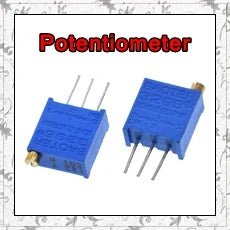 5PCS WH148 1K 5K 10K 20K 50K 100K 500K Ohm 15mm 3 Pin Linear Taper Rotary Potentiometer Resistor for Arduino with AG2 White Cap