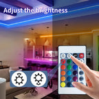 3.28ft-100ft USB LED Strip Light APP Control with 44 Key Remote Control RGB 3535 Ribbon Lamp TV Backlights Game Room Home Decor