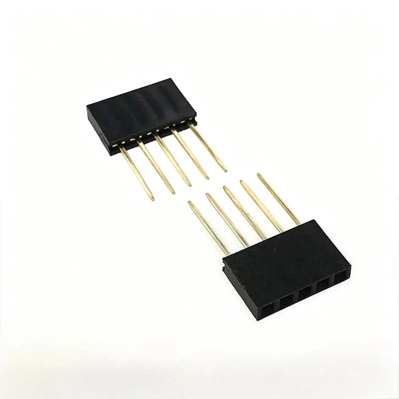 20pcs PC104 2.54mm Single Row 1X2P-40P Industrial Female Socket Single Row Rohs PH8.5mm Long Pin L11mm Female Header for Arduino
