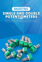5PCS RK097NS G Single Double Potentiometer B5K/10K/20K/50K/100K Power Discharge Bit Speaker Audio