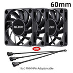 TEUCER UT-60 Slim 60mm PC Case Fan 3500RPM High Airflow CPU Cooler 6/7CM Ultra-thin Cooling Fan