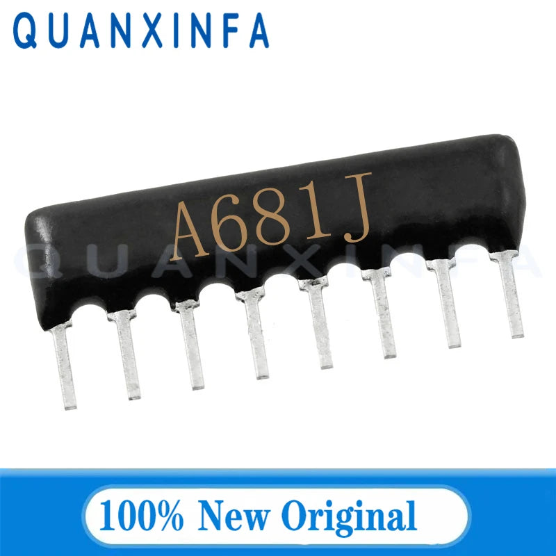 10PCS 8PIN 9PIN 7PIN 6PIN 5PIN 4PIN 10PIN DIP Network resistor array 47R 100R 330R 510R 680R 1K 2.2K 3.3K 10K 100K ohms
