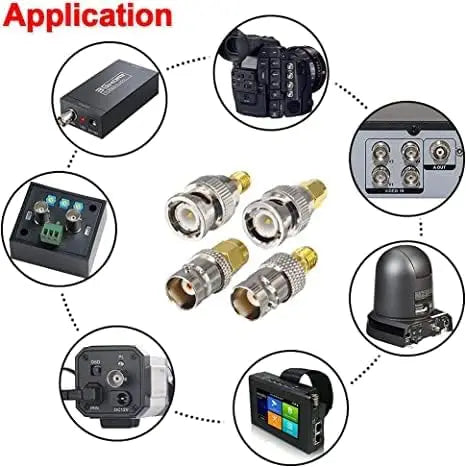 SMA to BNC Adapter for SDR,gmrs Handheld Radio, Scanner,Walkie Talkie Adapters SMA Male Female to BNC Male Female RF Coaxial