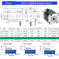 Nema23 57mm Brushless BLDC Motor 65W 69W 130W 188W DC 24V AC 220V 8mm Shaft Hall Sensor Motor 3000RPM 0.6Nm For CNC
