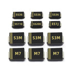 20PCS M1 M2 M4 M7 S4 SMA 1A 1N4001 4002 4004 4007 SS12 SS310 RS1M RS2M ES1D ES1J US1M SMD Schottky Rectifier Diode DO-214AC