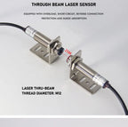 IP65 Waterproof Laser Photoelectric Switch M12 Laser Beam Sensor Detector 25m Distance NPN PNP Photoelectric Proximity Switch
