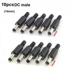 5pcs 10pcs DC female male Power Plug 5.5mm x 2.1mm Male  Female Jack Socket Adapter Connectors Set For DIY Projects Connector