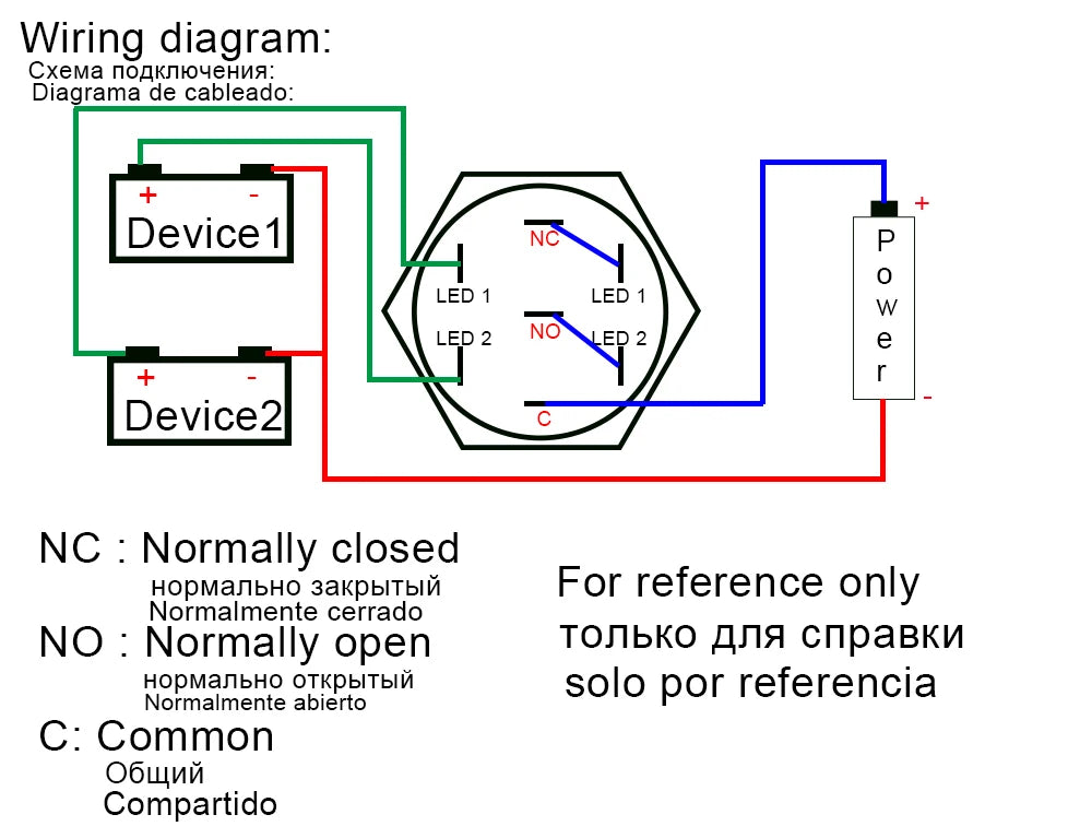 16mm 19mm 22mm double colors LED Metal Push Button Switch Waterproof Lamp Doorbell Car Momentary Latching 12V 24V without socket