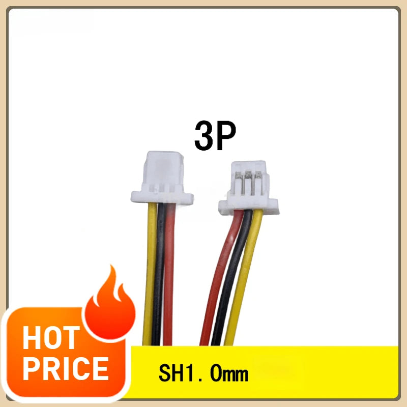 10Pcs JST SH Series 1.0mm Pitch Female Socket Terminal Plug Wire Connectors Set 2-12 Pin Options for Electronic Cables 28AWG