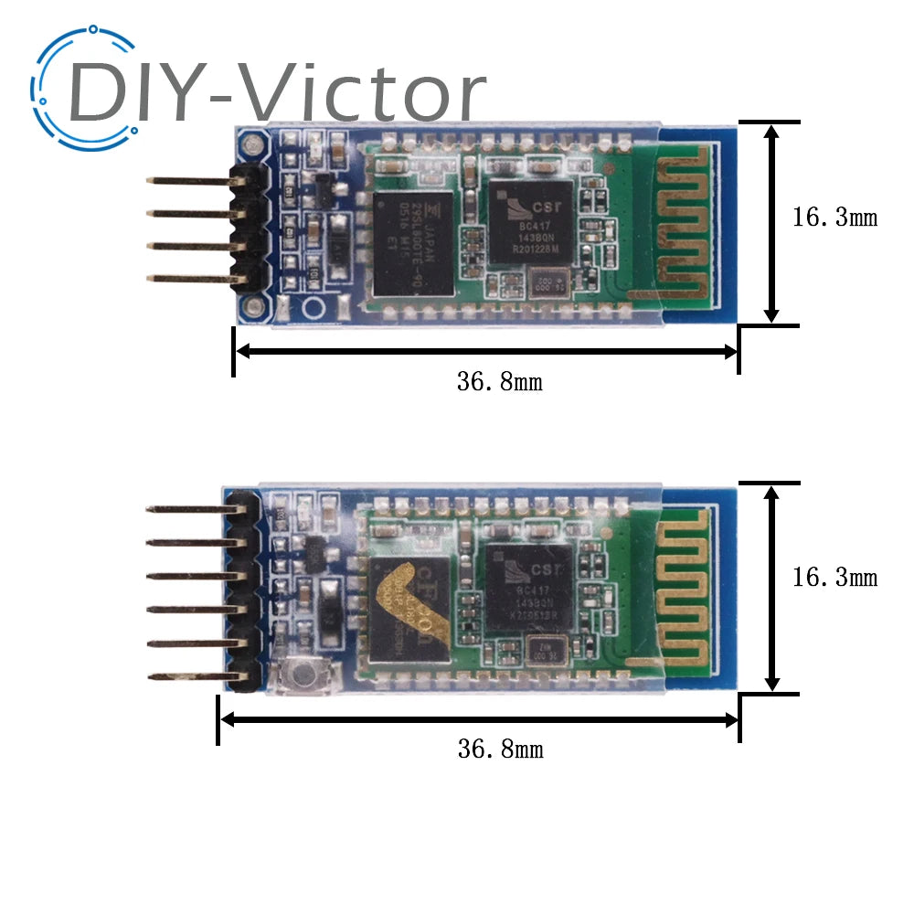 HC-05 HC05 RS232 Wireless Module  For Arduino Serial 6 Pin Bluetooth HC-06 4 Pin RF Receiver Module RS232 TTL to UART Converter
