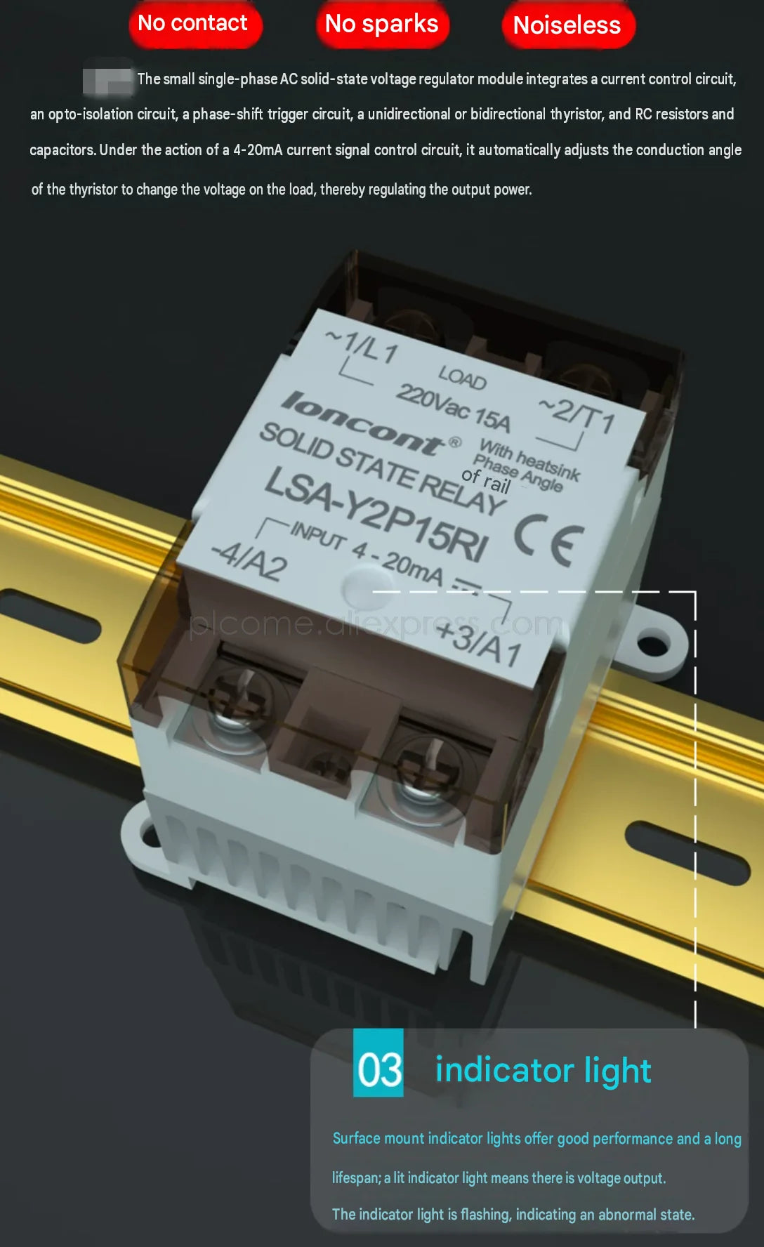 Single Phase AC Voltage Regulator With Heatsink by 0-10V 0-5V 4-20mA PWM Isolated Solid State Relay SSR Transformer 220V