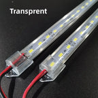 Factory Wholesale DC12V 10cm 20cm 50cm SMD 5730 5630 LED Hard Rigid Strip Bar Light Aluminium Shell +PC Cover LED Bar Light