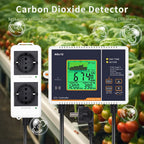 CO2 Monitor Controller LCD Digital Carbon Dioxide Controller CO2 Concentration Tester NDIR Sensor CO2 Detector for Greenhouse