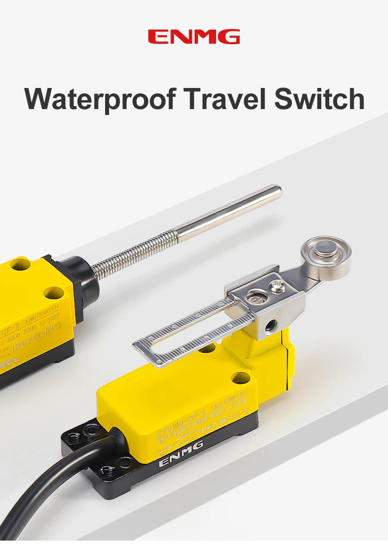 ENMG ET8108-CF IP67 Waterproof Travel Limit Switch Mechanical Position Switch Roller Lever for Industrial Equipment Farm Manure