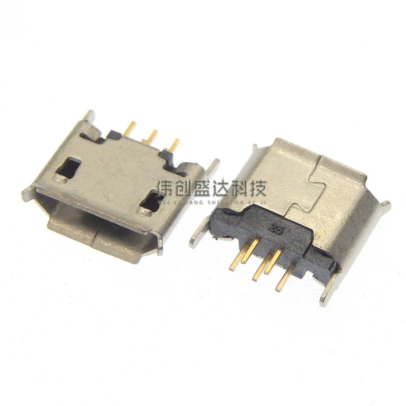 Vertical MICRO mini USB 5pin female 180-degree jack 5P in-line USB port Charging port Vertical patch power plug