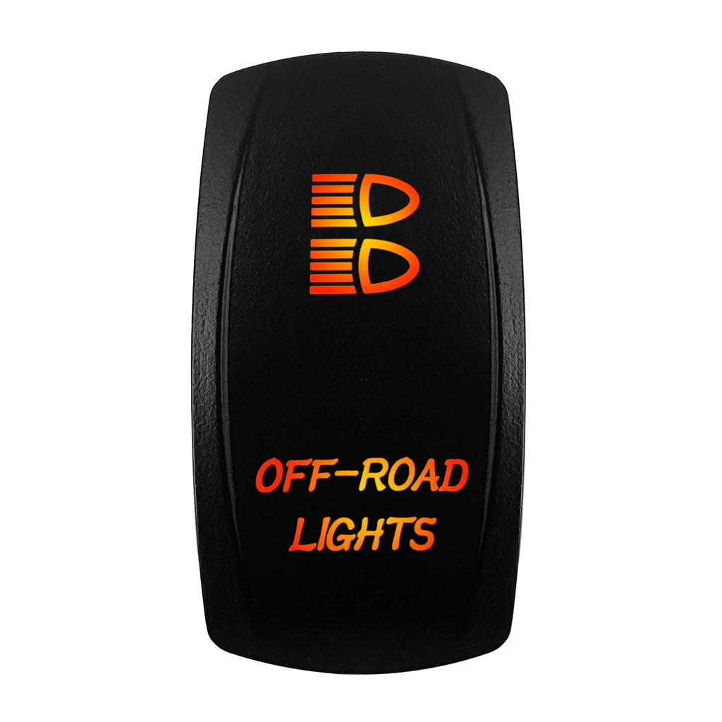 12V-24V Orange Led Rocker Switch Waterproof 20A Amber Light SPST DPDT Toggle Key for Car Boat ATV Camper Motorhome Auto Machine