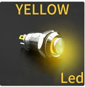 12/16/19/22mm Waterproof Metal Button High Flat head Switch LED Light Momentary Latching 12V 24V 220V Various Colors To Choose