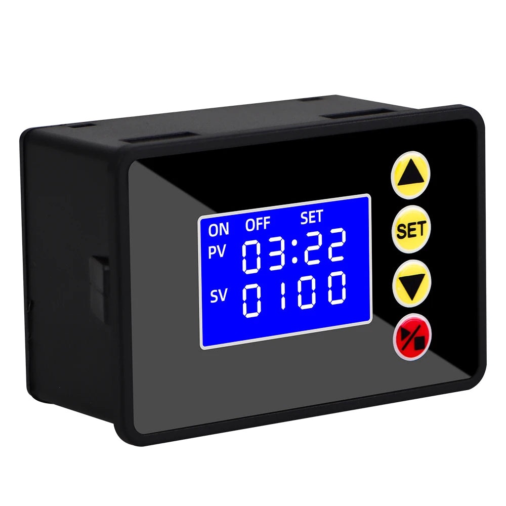 Time Timer Microcomputer Time Controller AC 110-220V DC 12V 24V Hour Counter LCD Digital Display Programmable Timer Timegrapher