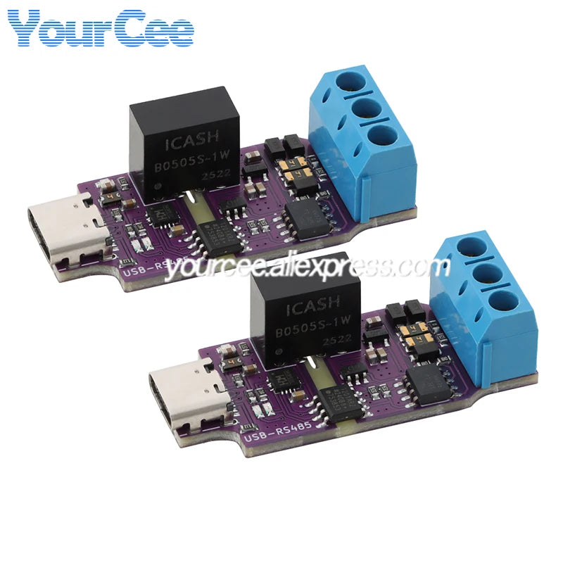 5pcs/1pc Isolated USB to RS485 Serial Port Board Module Automatic Commutation High Speed 2Mbps Communication Power Isolation