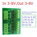 8CH Opto Isolated Level Converter Module NPN PNP 3.3V 5V 12V 24V for Arduino PLC Raspberry Pi MCU 3000V Isolation