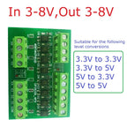 8CH Opto Isolated Level Converter Module NPN PNP 3.3V 5V 12V 24V for Arduino PLC Raspberry Pi MCU 3000V Isolation
