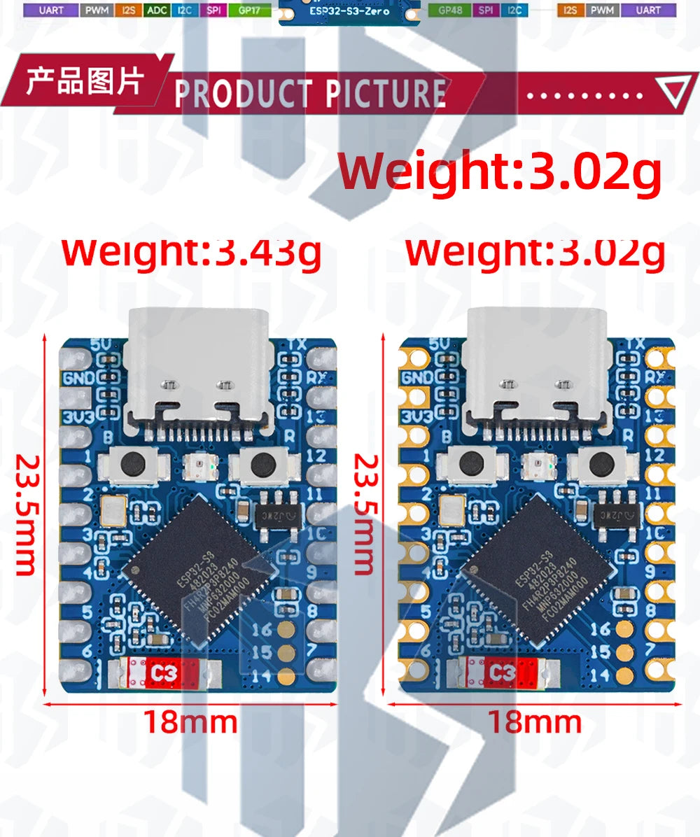ESP32-S3 ESP32-C3-Zero 3.3v/5v  Mini Development Board WiFi Bluetooth esp32 for arduino