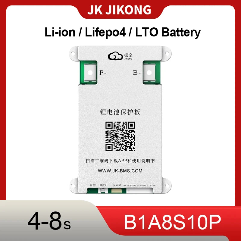 JK SMART ACTIVE BMS B1A8S10P 4S 5S 6S 7S 8S Smart Bms 100A Lifepo4 Li-Ion LTO Battery Active Balance 1A BT CANBUS Heat RS485