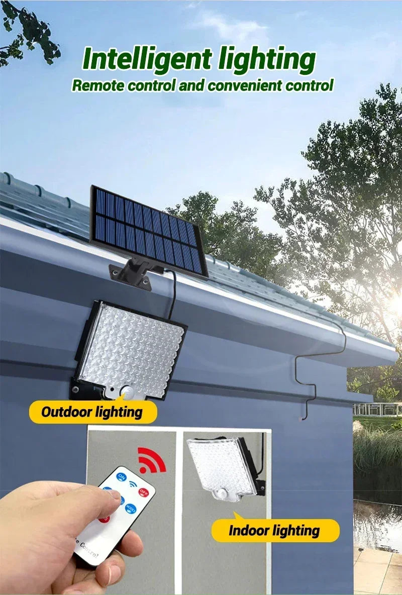 Solar Lights Outdoor 234LED 3 Modes Motion Sensor Flood Lights with Remote IP65 Waterproof Security Solar Lights for Outside