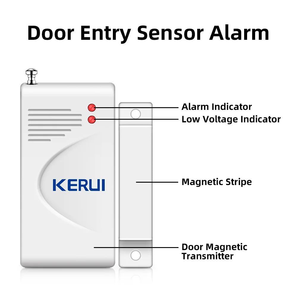 KERUI 433MHz Wireless Door Window Magnetic Sensor for W181 W184 W202 W204 WiFi GSM Home Security Alarm System