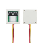 DC12V Touch Dimmer 5A 60W Single-Button Touch Time and Temperature Display LED Sensor Switch, Suitable for Bathroom Mirrors