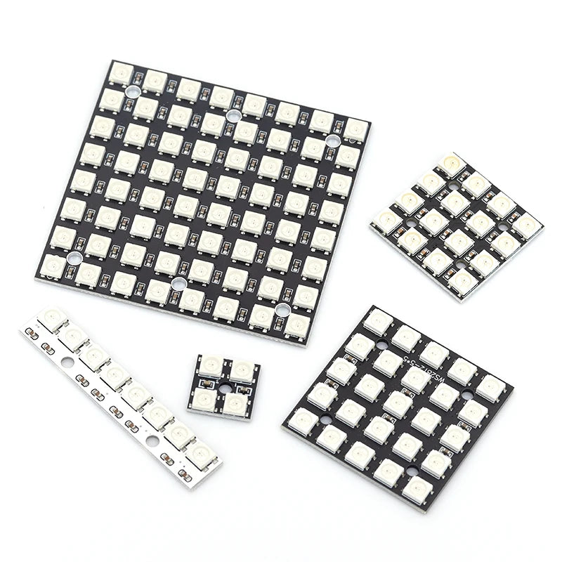 5V 1Bit 3 4Bit 7 8Bit 9 12Bit 16Bit 24Bit 32Bit 64 Bits WS2812 5050 RGB LED Ring Lamp Light + Integrated Drivers For Arduino Diy